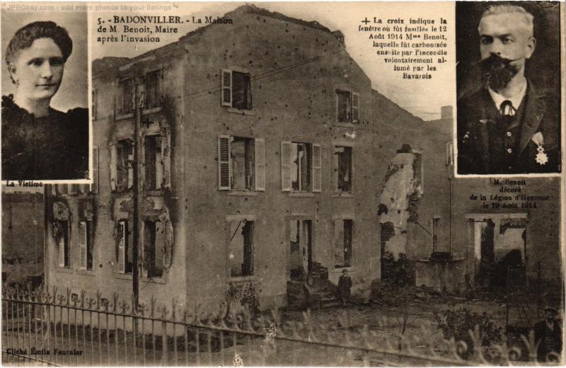 Carte postale ancienne Badonviller Maison de M. Benoit à Badonviller