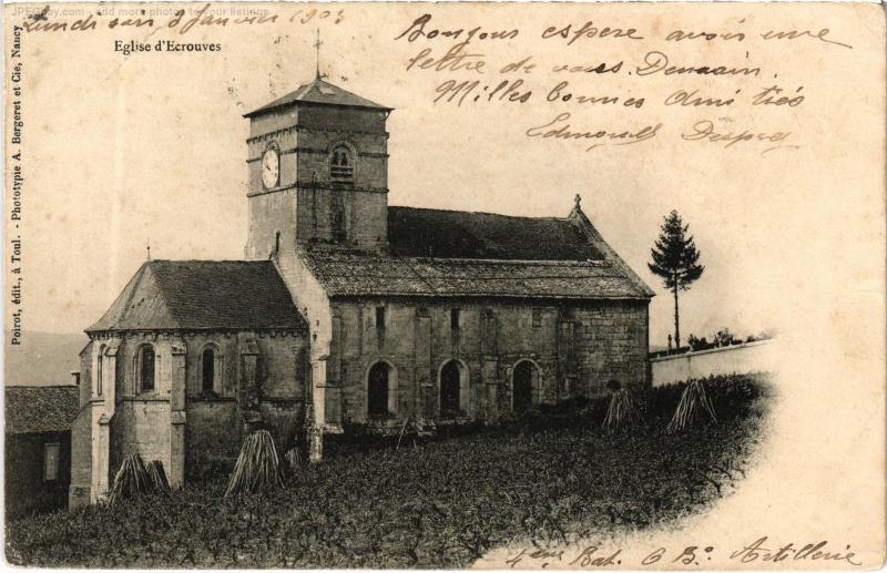 Carte postale ancienne Eglise d'Ecrouves à Rouves