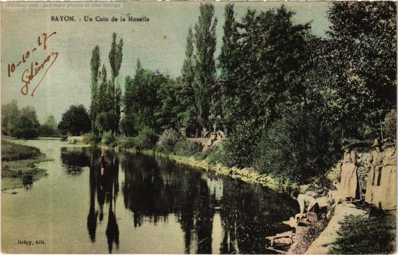 Carte postale ancienne Bayon un coin de la Moselle à Bayon