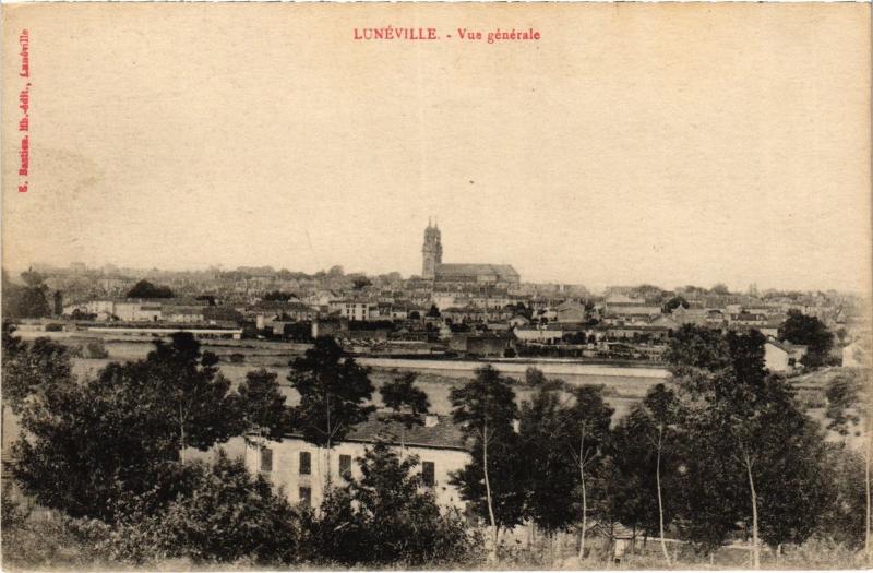 Carte postale ancienne Luneville vue generale