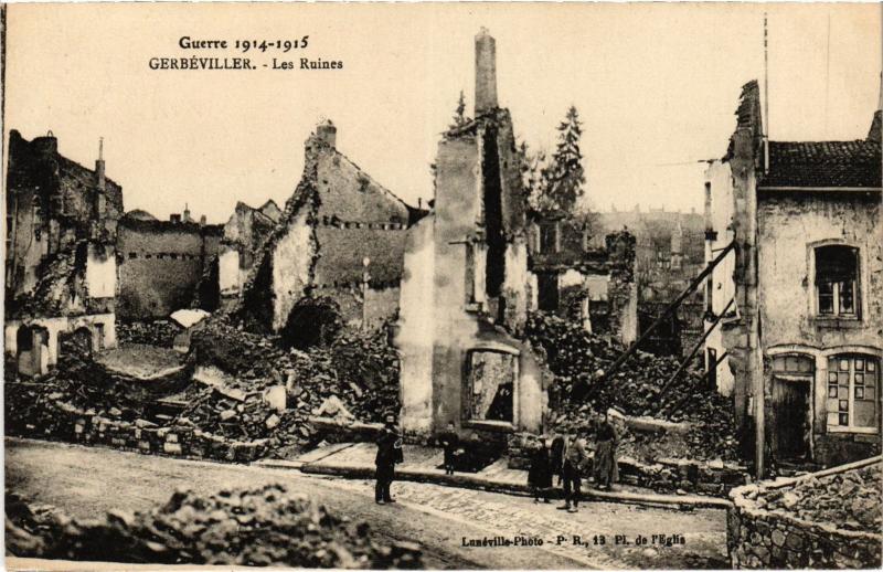 Carte postale ancienne Gerbeviller les Ruines