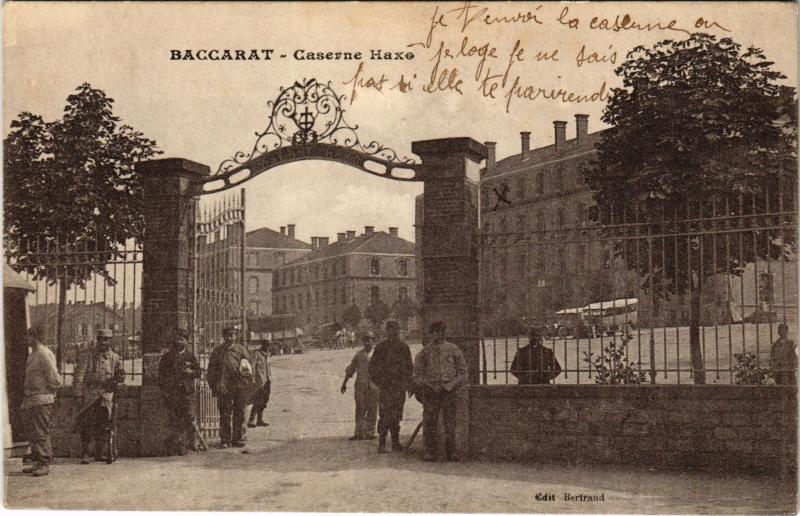 Carte postale ancienne Baccarat Caserne Haxe à Baccarat