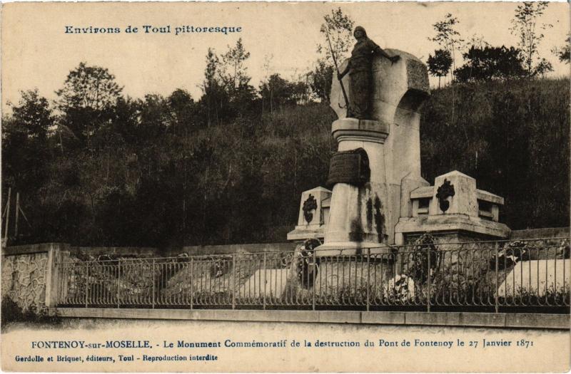 Carte postale ancienne Fontenoy Monument Commemoratif