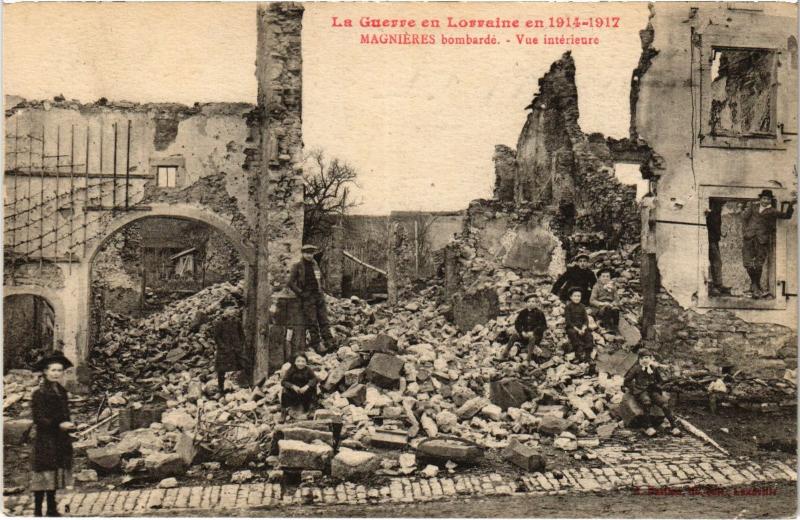 Carte postale ancienne Magnieres bombarde