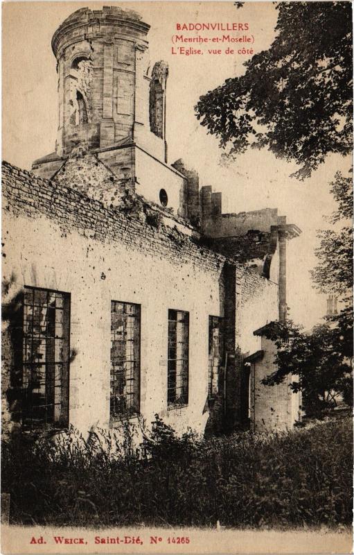Carte postale ancienne Badonviller Eglise à Badonviller