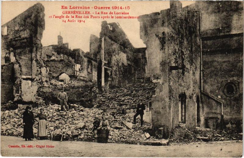 Carte postale ancienne Gerbeviller Rue de Lorraine