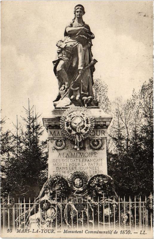 Carte postale ancienne Mars la Tour Monument Commemoratif à Mars-la-Tour