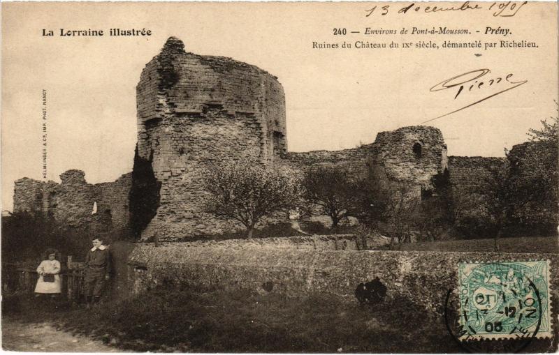 Carte postale ancienne Preny Ruines du Chateau