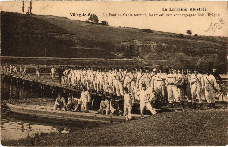 Carte postale ancienne Viley le Sec Pont du Genie termine