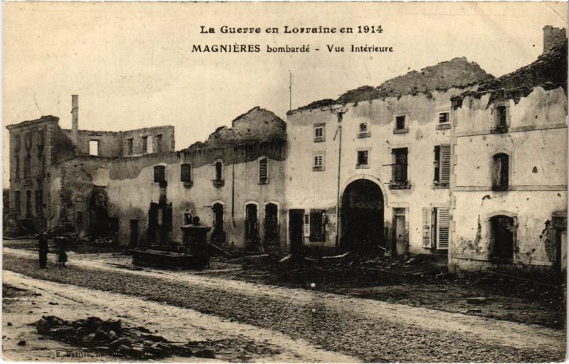 Carte postale ancienne Magnieres bombarde