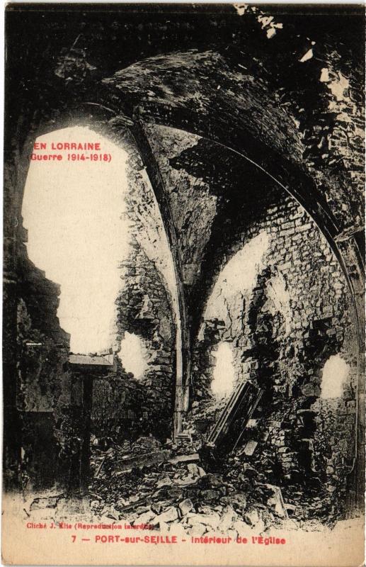 Carte postale ancienne Port sur Seille interieur de l'eglise à Port-sur-Seille