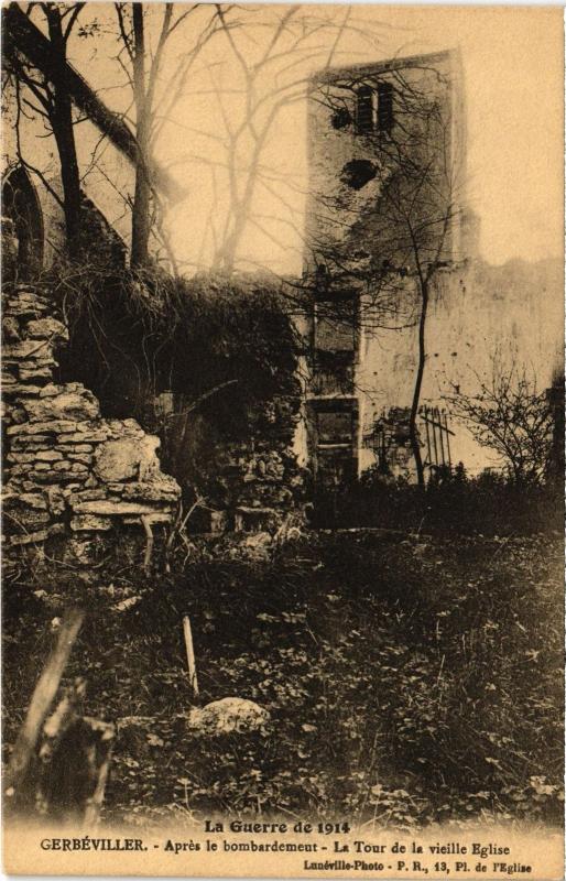 Carte postale ancienne Gerbeviller apres le bombardement