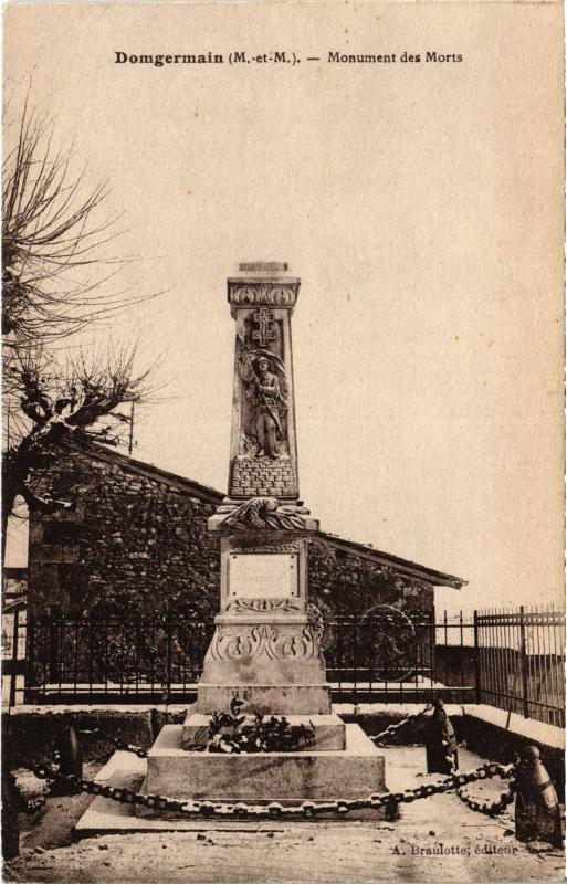 Carte postale ancienne Domgermain Monument des Morts à Domgermain