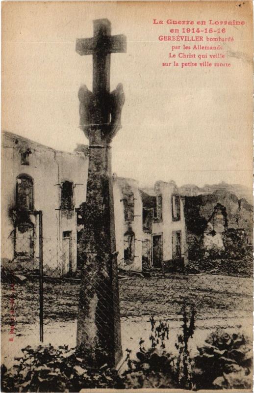 Carte postale ancienne Gerbeviller bombarde par les allemande