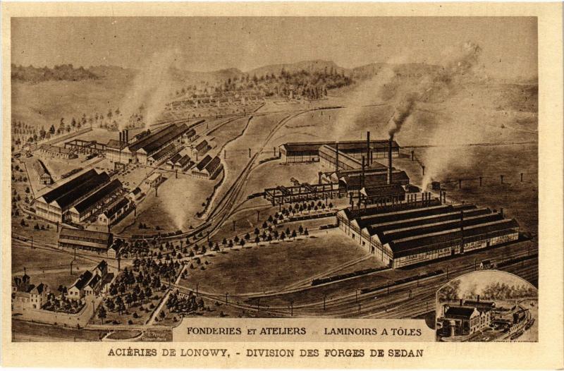 Carte postale ancienne Acieres de Longwy à Longwy