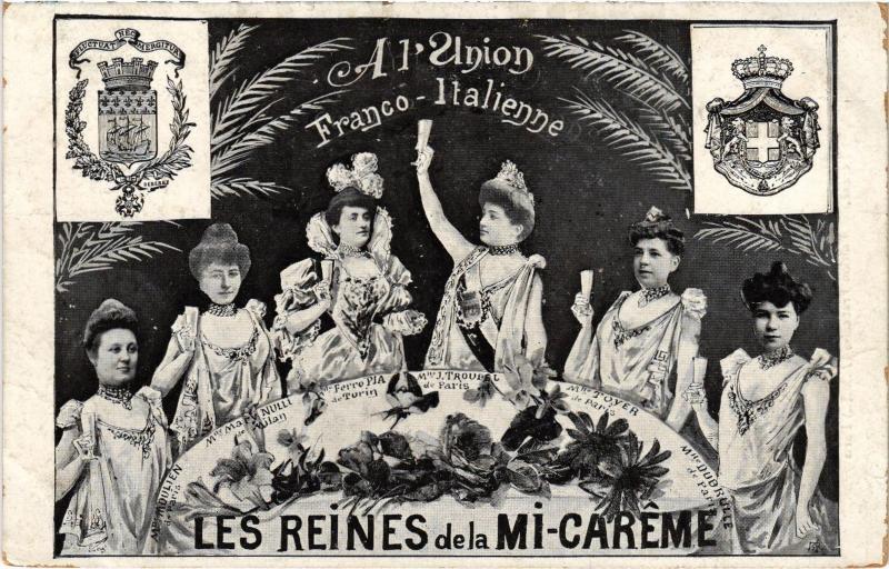 Carte postale ancienne Paris - Les Reines de la Mi-Careme à Paris