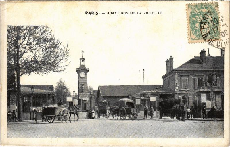 Carte postale ancienne Abattoirs de la Villette à Paris 19e
