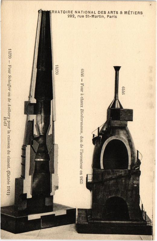 Carte postale ancienne Paris 3e Cnam - Fours à Paris 3e