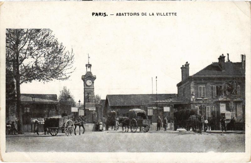 Carte postale ancienne Abattoirs de la Villette à Paris 19e