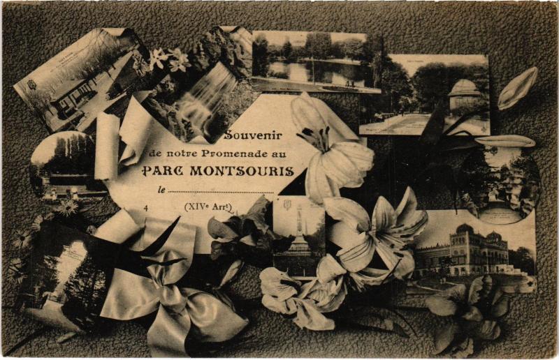 Carte postale ancienne Souvenir du Parc Montsouris Paris 14e à Paris 14e