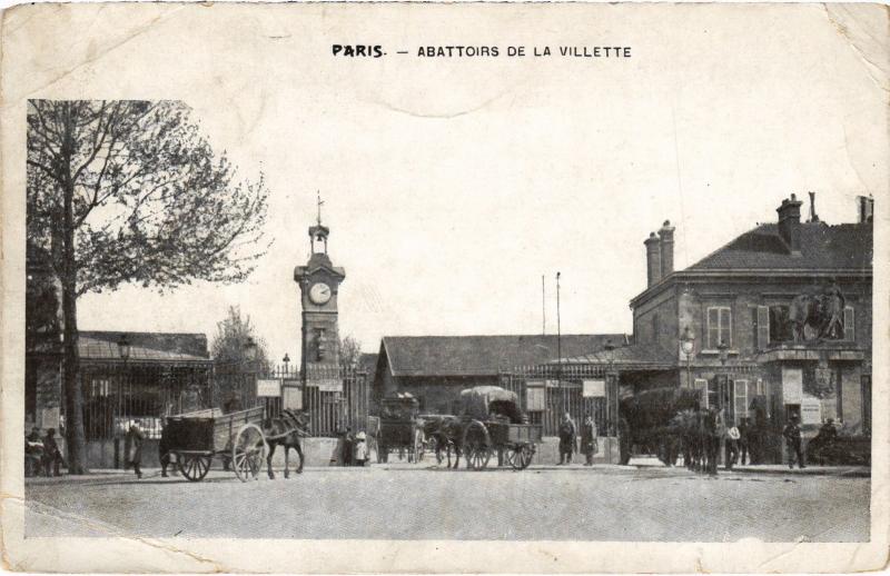 Carte postale ancienne Abattoirs de la Villette à Paris 19e