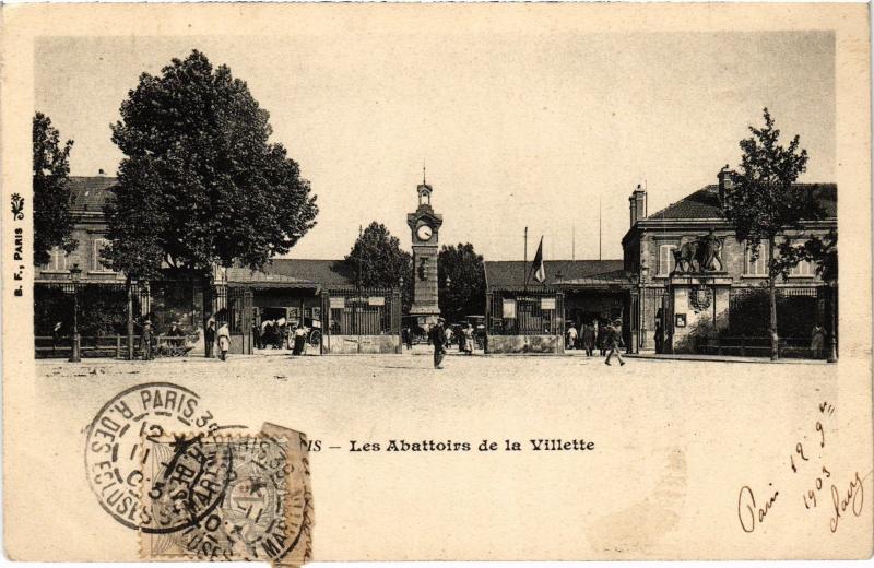 Carte postale ancienne Les Abattoirs de la Villette à Paris 19e