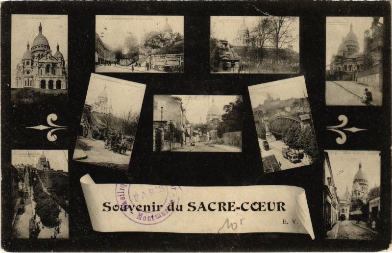 Carte postale ancienne Souvenir du Sacré-Coeur à Paris 18e