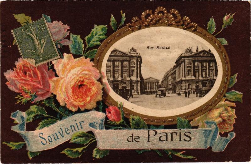 Carte postale ancienne Souvenir de Paris 8e - Rue Royale à Paris 8e
