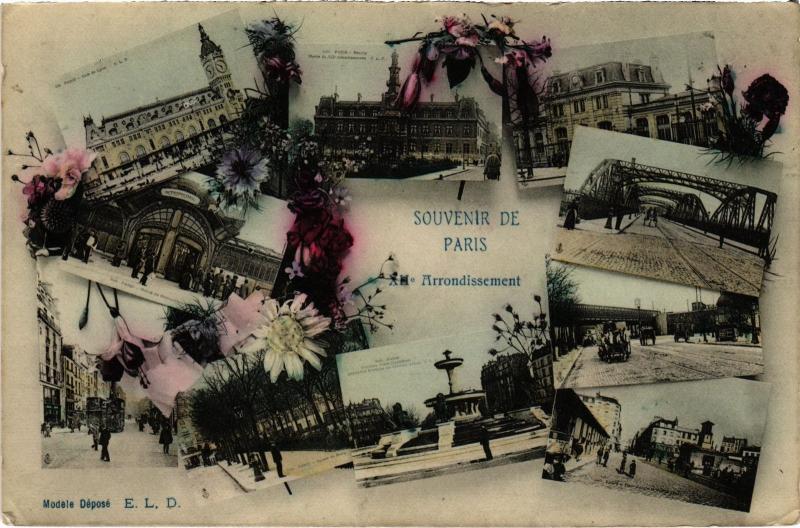 Carte postale ancienne Souvenir de Paris 12e à Paris 12e