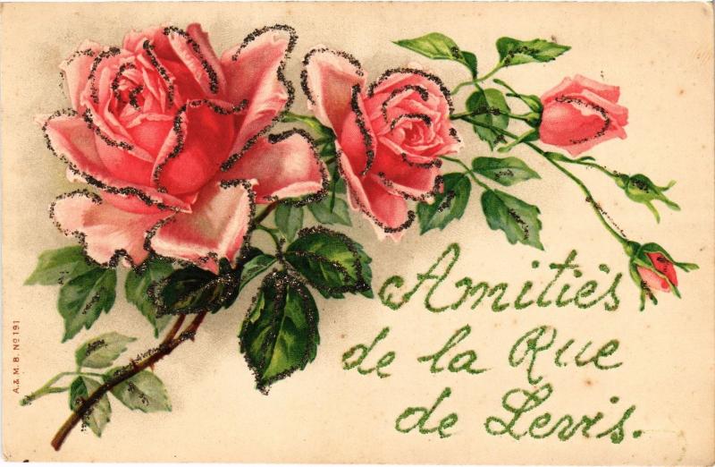 Carte postale ancienne Amitiés de la rue de Levis Paris 17e à Paris 17e