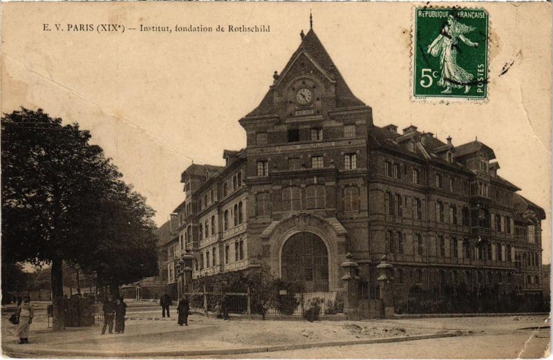 Carte postale ancienne Institut, Fondation de Rothschild à Paris 19e