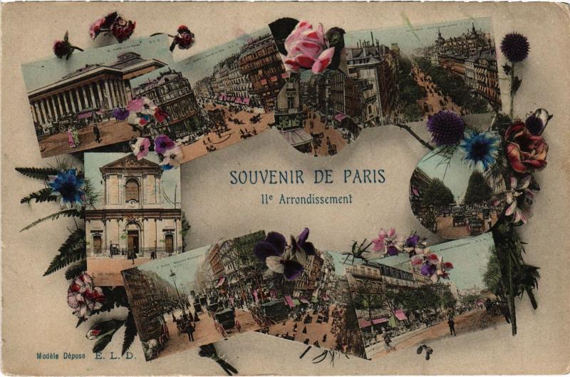Carte postale ancienne Souvenir de Paris 2e à Paris 2e