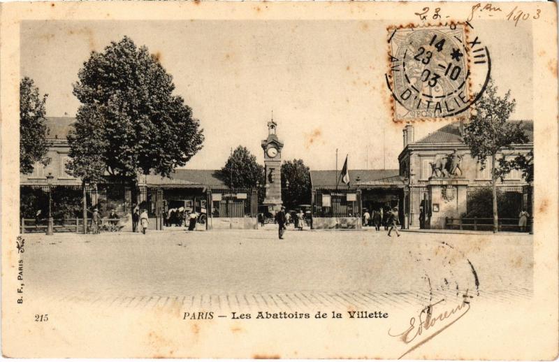 Carte postale ancienne Les Abattoirs de la Villette à Paris 19e