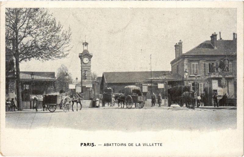 Carte postale ancienne Abattoirs de la Villette à Paris 19e