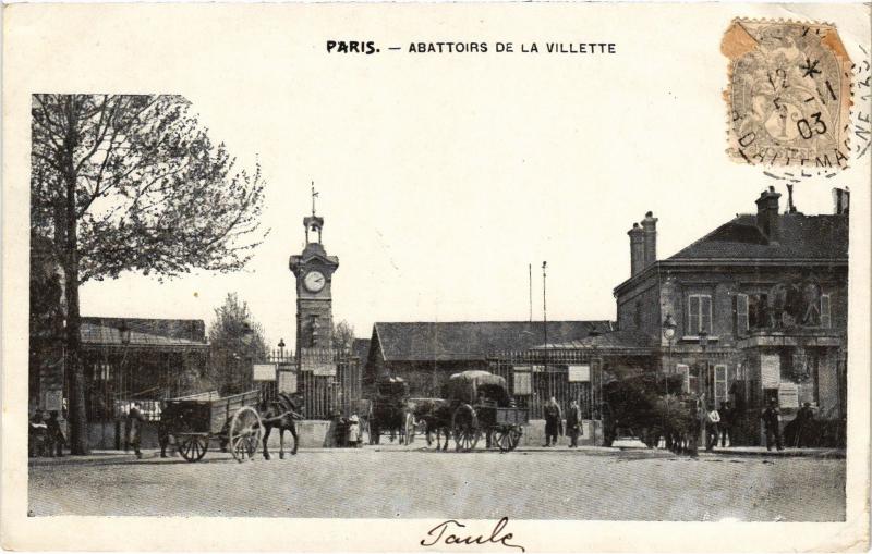 Carte postale ancienne Abattoirs de la Villette à Paris 19e