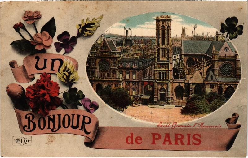 Carte postale ancienne Un Bonjour de Paris 1e - Saint-Germain-l'Auxerrois à Paris 1er