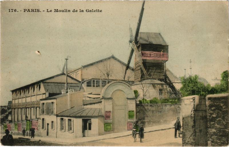 Carte postale ancienne Le Moulin de la Galette à Paris 18e
