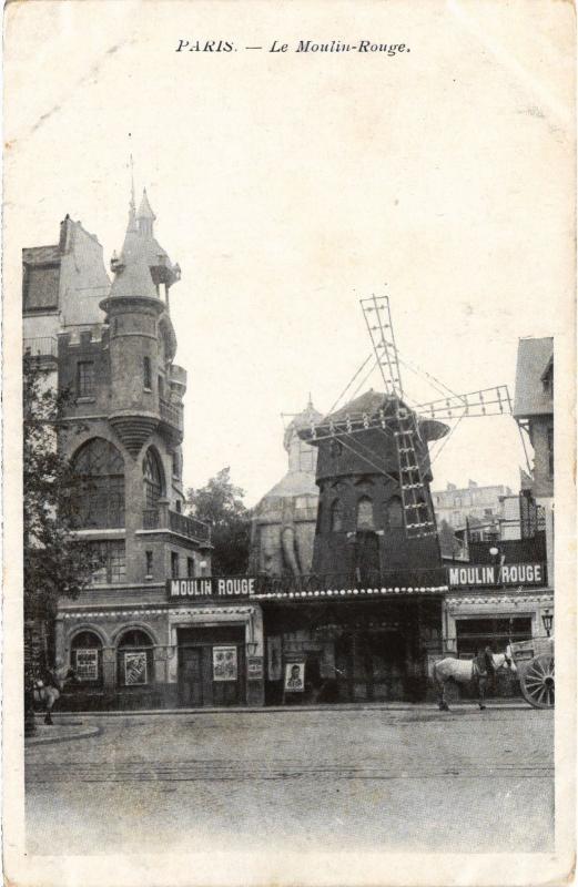 Carte postale ancienne Le Moulin Rouge à Paris 18e
