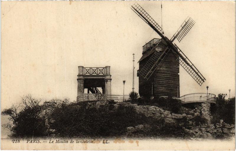 Carte postale ancienne Le Moulin de la Galette à Paris 18e