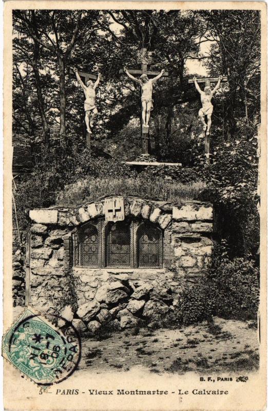 Carte postale ancienne Vieux Montmartre - Le Calvaire à Paris 18e