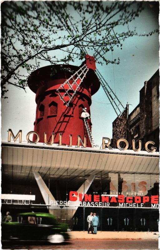 Carte postale ancienne Le Moulin Rouge à Paris 9e