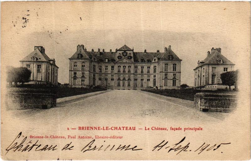 Carte postale ancienne Brienne-le-Chateau Facade principale