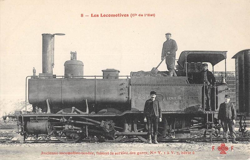 Carte postale ancienne Train - Les Locomotives (Cie De L'Est) - Ancienne Locomotive Tender