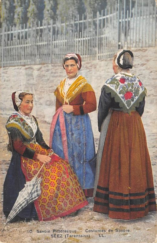 Carte postale ancienne Costumes De Savoie - Seez