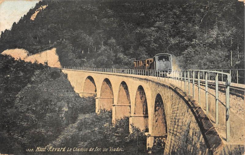 Carte postale ancienne Mont Revard - Le Chemin De Fer - Un Viaduc