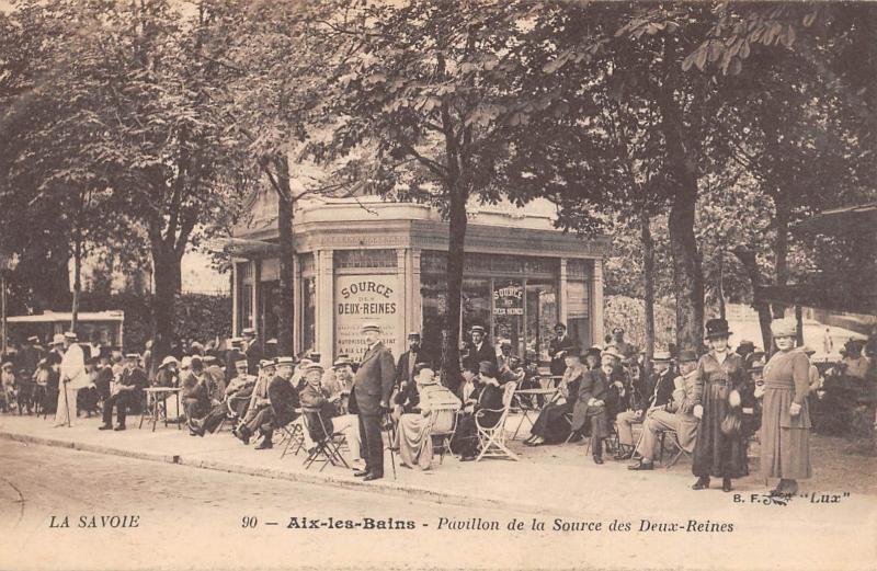 Carte postale ancienne Aix Les Bains - Pavillon De La Source Des Deux Reines à Aix-les-Bains