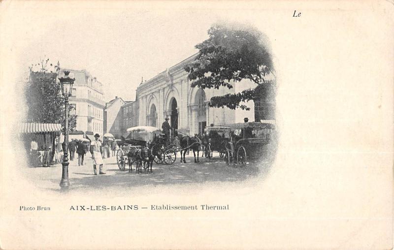 Carte postale ancienne Aix Les Bains - Etablissement Thermal à Aix-les-Bains
