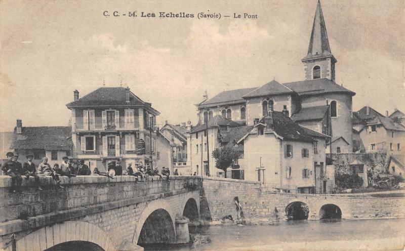 Carte postale ancienne Les Echelles - Le Pont aux Échelles