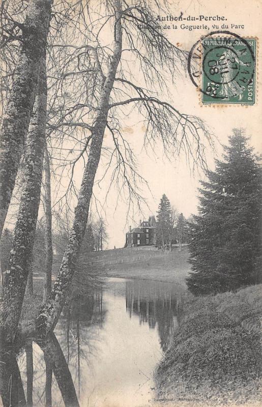 Carte postale ancienne Authon Du Perche - Chateau De La Goguerie - Vu Du Parc à Authon-du-Perche