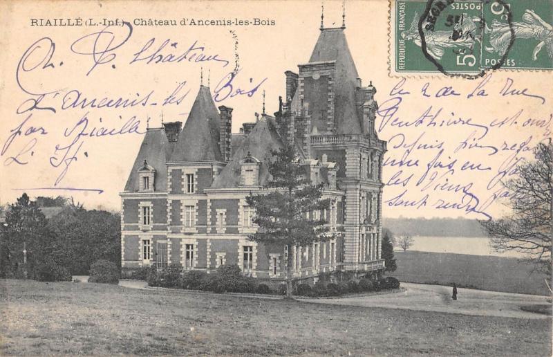 Carte postale ancienne Riaille - Chateau D'Ancenis Les Bois à Riaillé